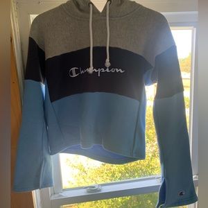 Champion cropped hoodie- female. XSMALL